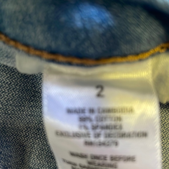 AERO Lt Blue Distressed MIDI Denim Shorts- #1813 - Picture 8 of 13